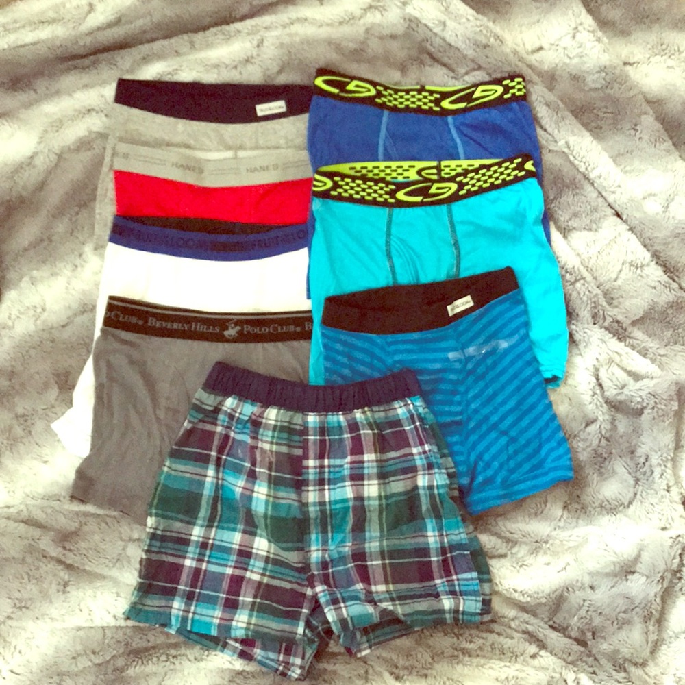 BOYS’ Sz M 8-10 LOT Boxer/ Boxer Briefs MIXED